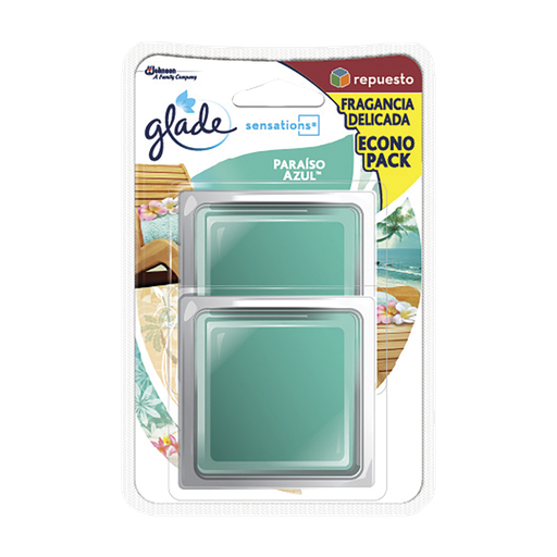 [048148] Ambientador Glade Sensations Paraiso Azul Repuesto 2 Unidades 16Gr
