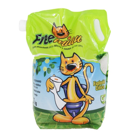 [050395] Arena Gatos Free Miau Explosión Cítrica 7000Gr