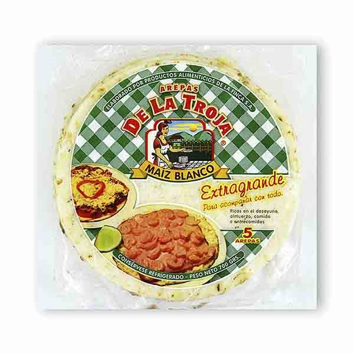 [005867] Arepa Maiz Blanco Extragrande De La Troja 5 Unidades 700Gr