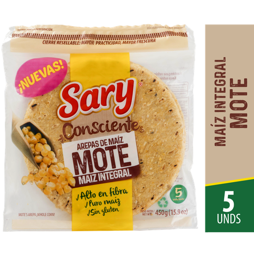 [051976] Arepa Mote Sary Integral 5 Unidades