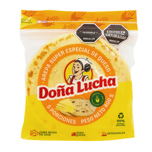 [003861] Arepa Queso Doña Lucha 5 Unidades 400Gr