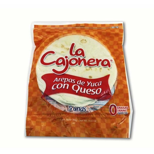 [003870] Arepa Yuca Queso La Cajonera 5 Unidades 300Gr