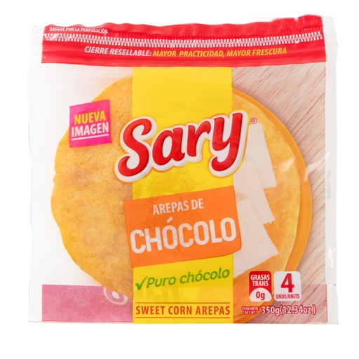 [003852] Arepas Chócolo Sary 4 Unidades 300Gr