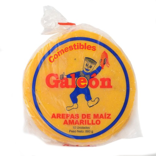 [053236] Arepas Galeón Maíz Amarillo 10 Unidades 880Gr