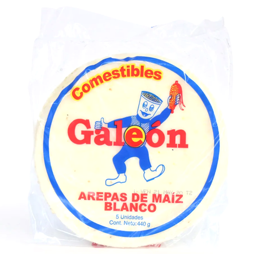 [001032] Arepas Galeón Maíz Blanco 440Gr