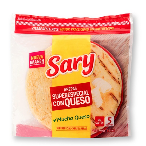 [003851] Arepas Queso Sary Superespecial 5 Unidades 400Gr