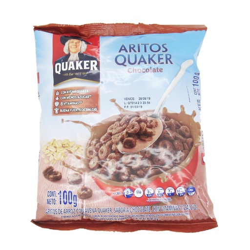 [050391] Aritos Quaker Chocolate Bolsa 100Gr