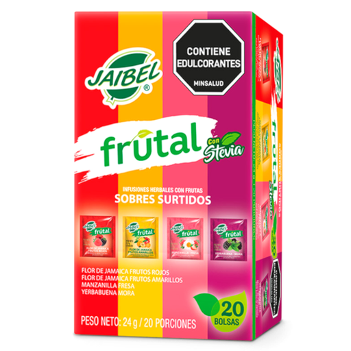 [050605] Aromatica Jaibel Frutal Surtido Con Stevia 20 Unidades 24Gr