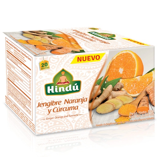 [053420] Aromática Hindú Jengibre Naranja Y Cúrcuma 20 Unidades 30Gr