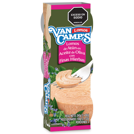 [050638] Atun Aceite Oliva Finas Hierbas Van Camps 3 Unidades 240Gr