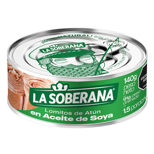[039747] Lomitos De Atún La Soberana Aceite Soya 140Gr
