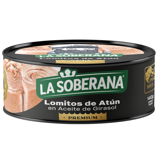 [047452] Lomitos De Atún La Soberana Aceite Girasol Premium 140Gr