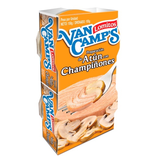[001395] Atun Van Camps Mix Champiñones 2 Unidades 300Gr