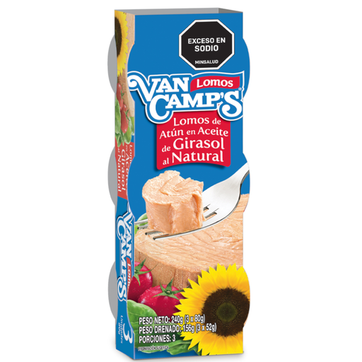 [012358] Atún Aceite Van Camps 3 Unidades 240Gr