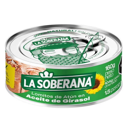 [050082] Lomitos De Atún La Soberana Aceite Girasol 160Gr
