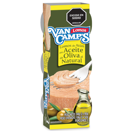[001399] Atún Van Camps Aceite Oliva Premium 3 Unidades 240Gr
