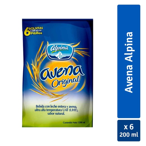 [005137] Avena Alpina Original Bolsa 200 Ml 6 Unidades 1200Gr