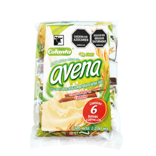 [001206] Avena Colanta UHT Canela Bolsa 6 Unidades 1200ml