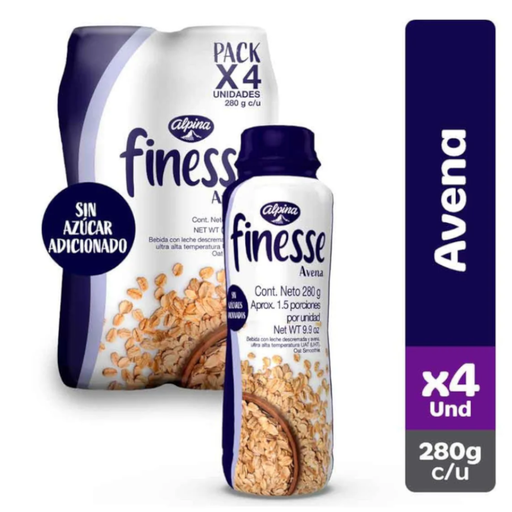 [053045] Avena Finesse Alpina Pack 4 Unidades 1120Ml