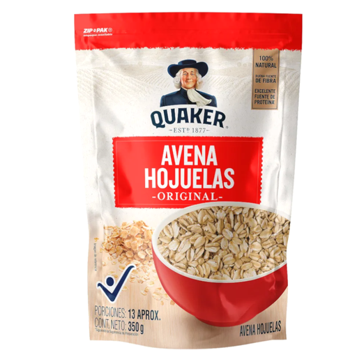 [000231] Avena Quaker Hojuelas Bolsa 350Gr