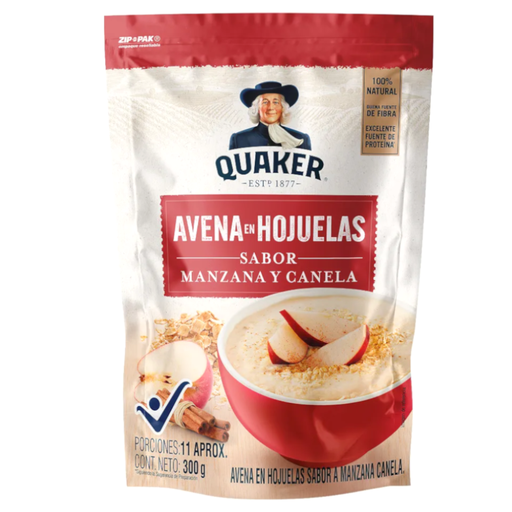 [000242] Avena Quaker Hojuelas Manzana y Canela 300Gr