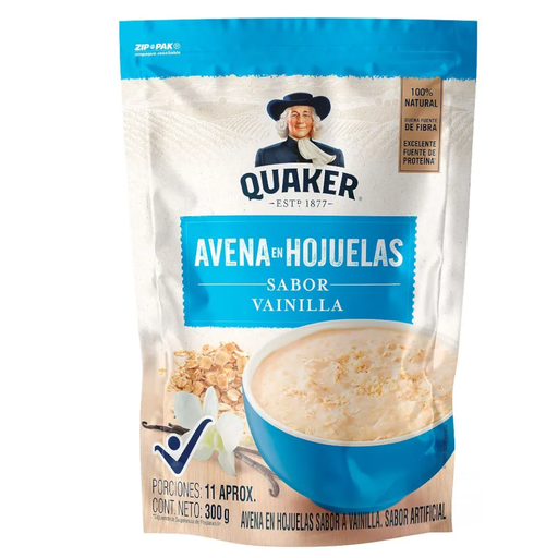 [000241] Avena Quaker Hojuelas Vainilla Bolsa 300Gr