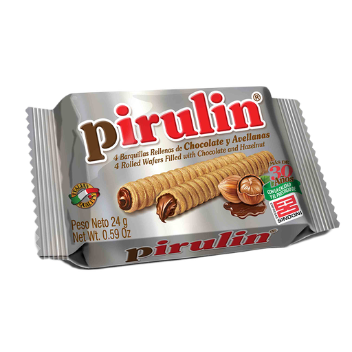 [052947] Barquillos Pirulin Chocolate Avellana 24Gr