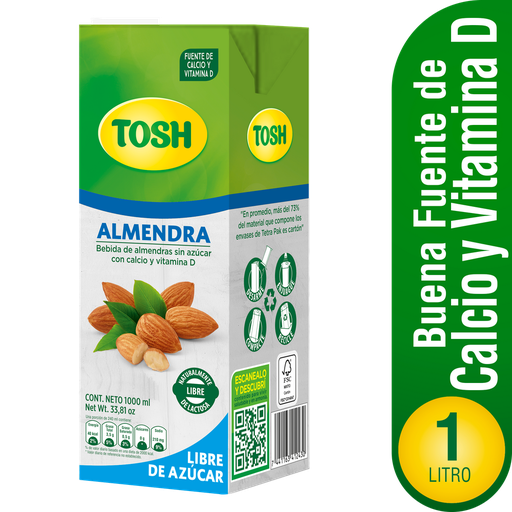 [052872] Bebida  Almendras Tosh Sin Azúcar 1000Ml