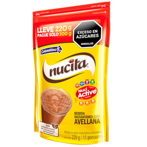 [047163] Bebida Achocolatada Nucita Instantanea Bolsa Pague 200Gr Lleve 220Gr