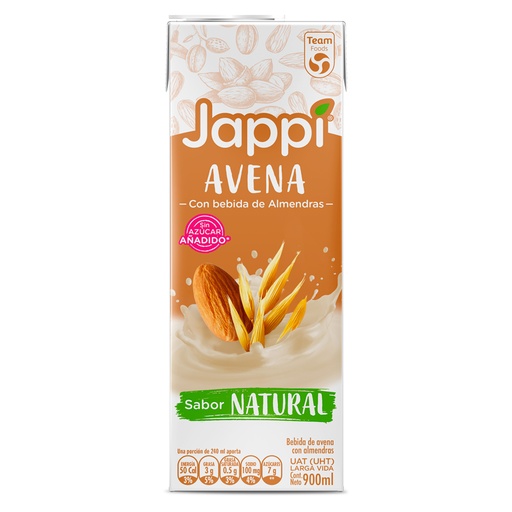 [051699] Bebida Almendra Jappi Avena Tetrapak 900Ml