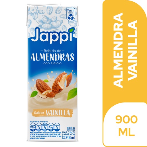 [048968] Bebida Almendra Jappi Vainilla Tetrapak 900Ml