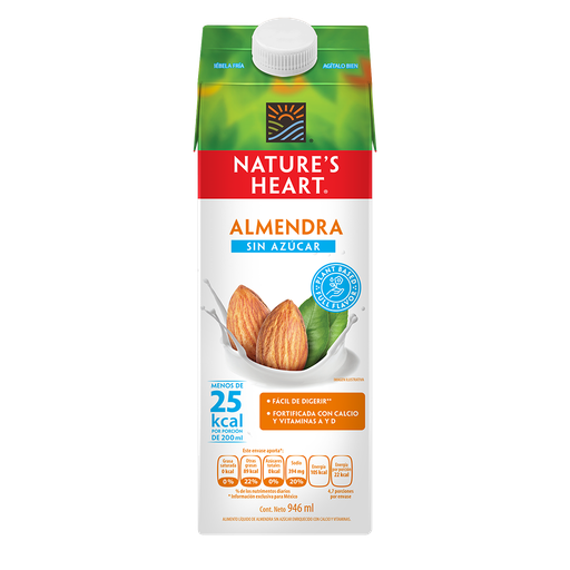 [043732] Bebida De Almendra Nature's Heart  Sin Azúcar 946Ml