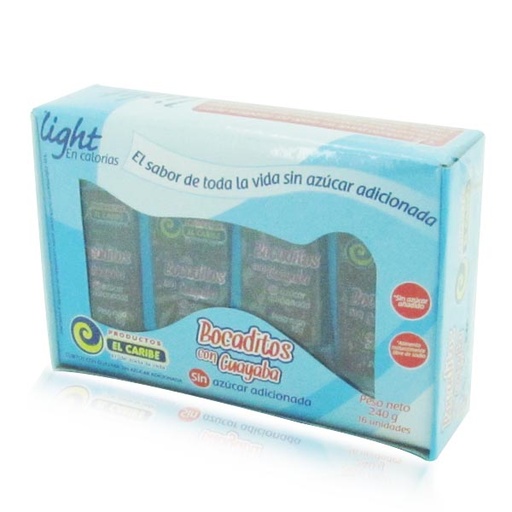 [017449] Bocaditos Guayaba El Caribe Light 16 Unidades 240Gr