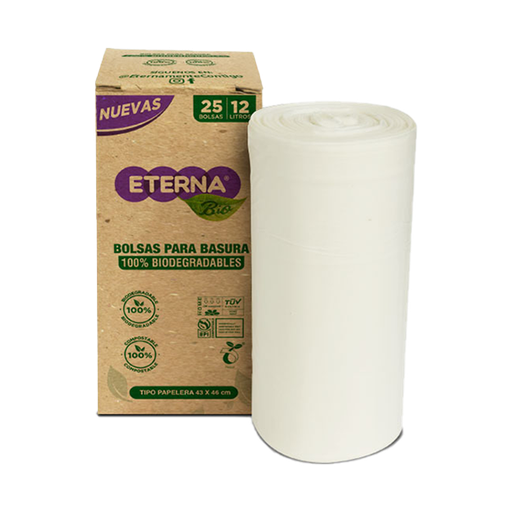 [052538] Bolsa Basura Eterna Biodegradale Tipo Papelera 43x46Cm 25 Unidades