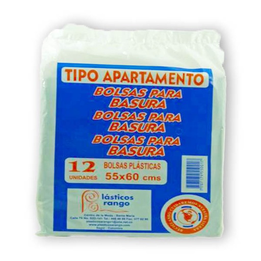 [000927] Bolsa Basura Negra Plásticos Arango Apartamento  55X60 12 Unidades