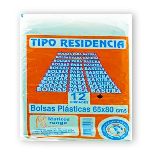[000925] Bolsa Basura Negra Plásticos Arango Residencia  65X80 12 Unidades