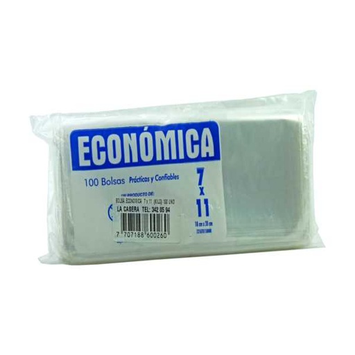[003932] Bolsa Sigmaplas Económica Transparente 7X11 100 Unidades