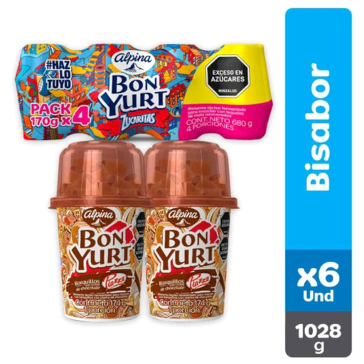 [050930] Bonyurt Alpina Multisabor 6 Unidades 1028Gr