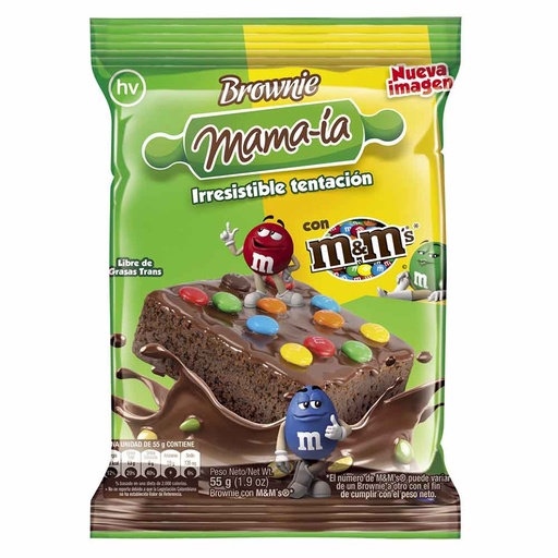 [015155] Brownie Mama-Ia M&M's 55Gr