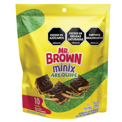 [041694] Brownie Mr Brown Minix Bimbo Arequipe 10 Unidades 220Gr