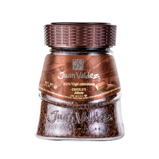 [053079] Café Soluble Leofilizado Juan Valdez Instantaneo Sabor Chocolate 95Gr