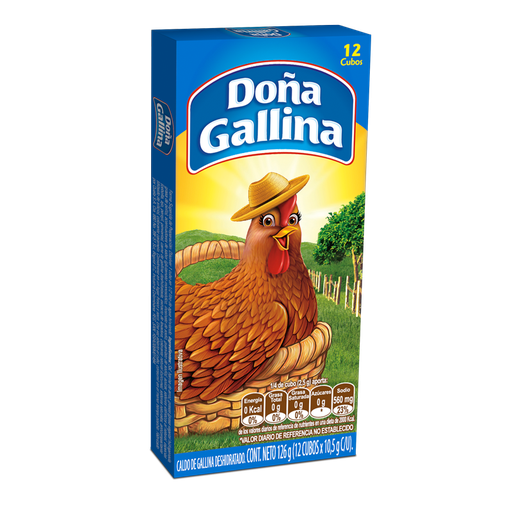 [052343] Caldo Doña Gallina Caja 12 Unidades 126Gr