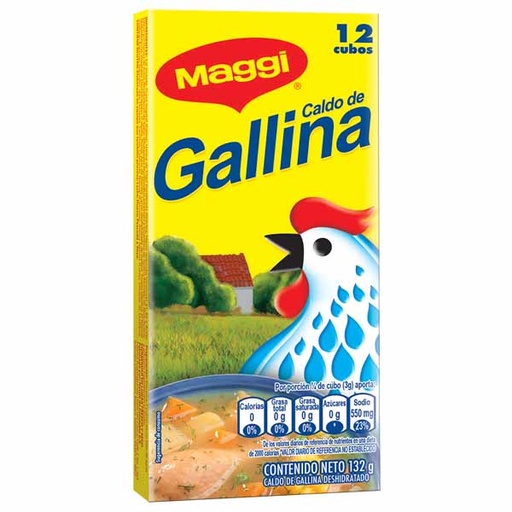 [006438] Caldo Gallina Maggi 12Cubos 132Gr