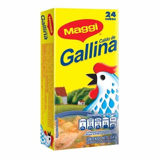 [006439] Caldo Gallina Maggi 24 Cubos 264Gr