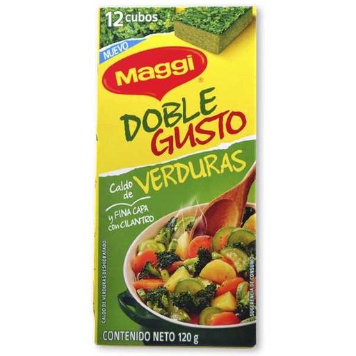 [010577] Caldo Verduras Maggi Doble Gusto 120Gr 12 Cubos