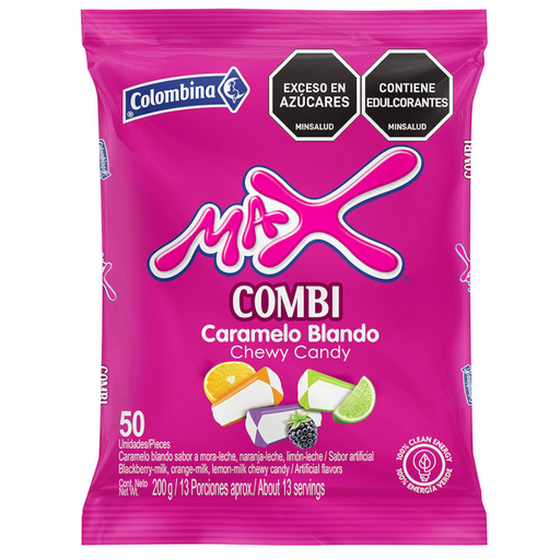 [001431] Caramelos Max Combi Frutal 50 Unidades 200Gr
