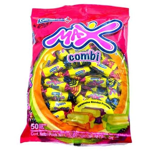 [001431] Caramelos Max Combi Frutal 50 Unidades 215Gr
