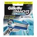Cartuchos Mach 3 Turbo Gillette Repuesto 2 Unidades