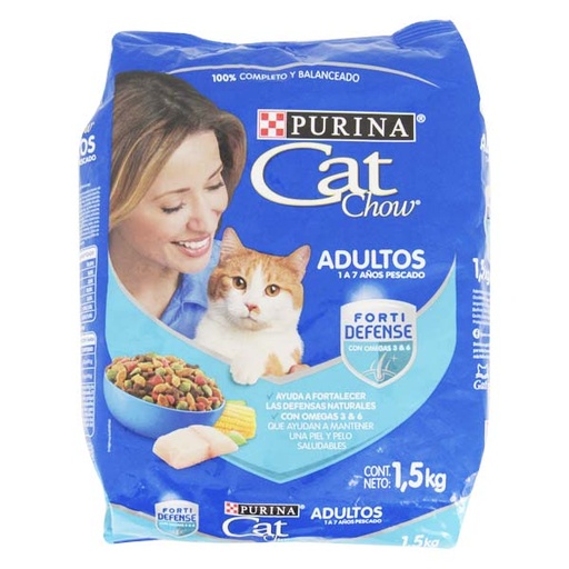[019109] Cat Chow Adultos Pescado Fortidefense 1500Gr
