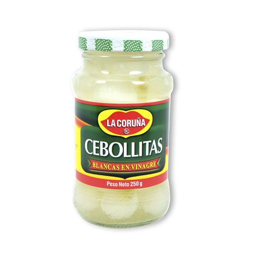 [003221] Cebollitas La Coruña Blancas Vinagre 250Gr
